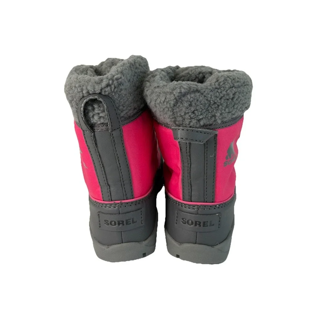 Sorel Youth Unisex Whitney Sherpa Short Winter Boot Pink‎ size 1Y NO BOX